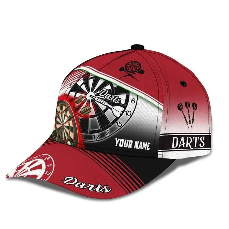 Customized Let's Play Dart 3D Baseball Cap for Her, Leather Pattern Dart Hat for Darts Lovers