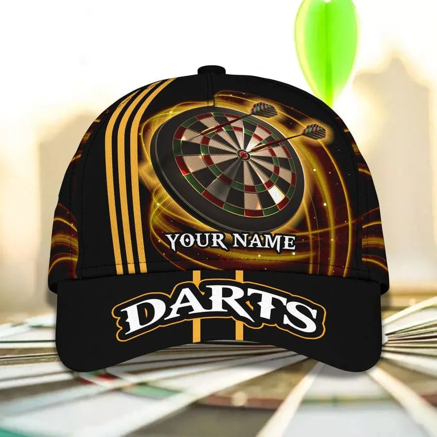 Customized Let's Play Dart 3D Baseball Cap for Her, Leather Pattern Dart Hat for Darts Lovers