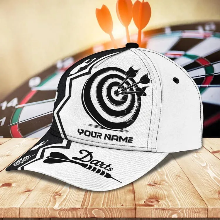 Customized Let's Play Dart 3D Baseball Cap for Her, Leather Pattern Dart Hat for Darts Lovers