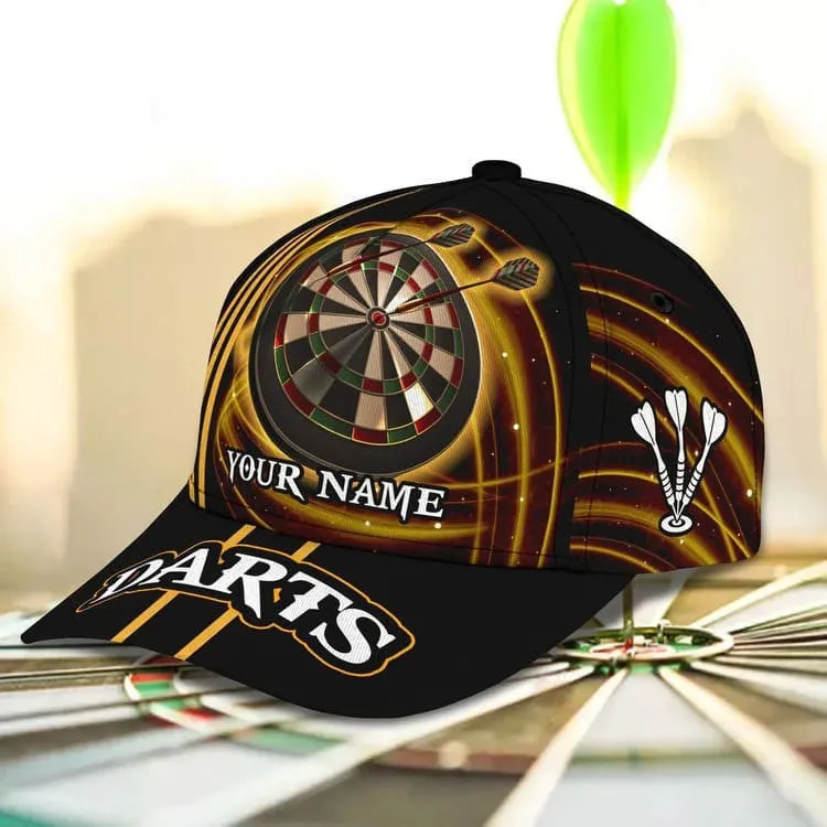 Customized Let's Play Dart 3D Baseball Cap for Her, Leather Pattern Dart Hat for Darts Lovers