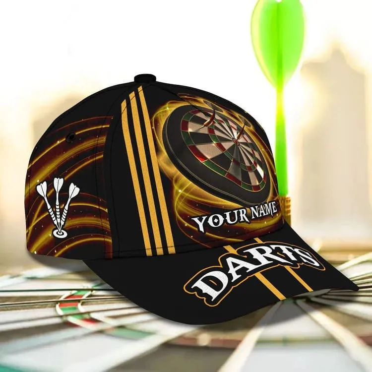 Customized Let's Play Dart 3D Baseball Cap for Her, Leather Pattern Dart Hat for Darts Lovers