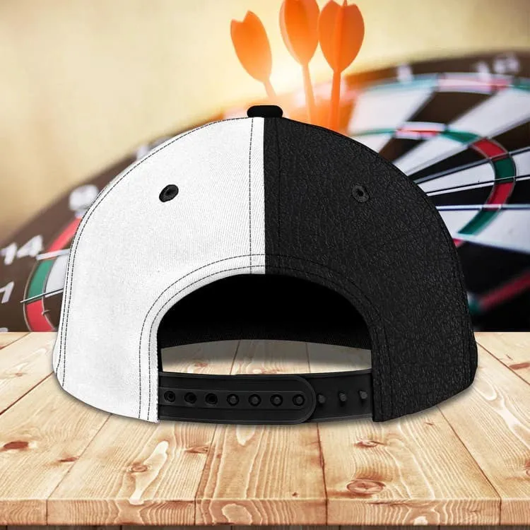 Customized Let's Play Dart 3D Baseball Cap for Her, Leather Pattern Dart Hat for Darts Lovers