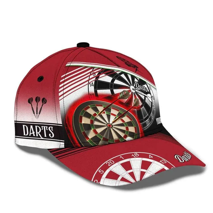 Customized Let's Play Dart 3D Baseball Cap for Her, Leather Pattern Dart Hat for Darts Lovers