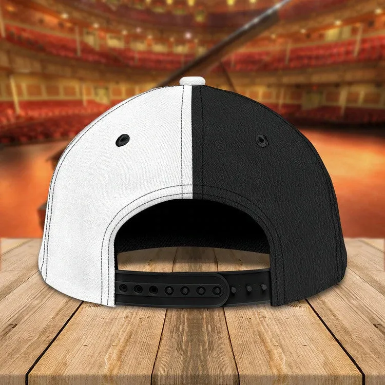 Customized Piano 3D Baseball Cap for Girl, Leather Pattern Piano Hat for Girlfriend, Hat for Pianist