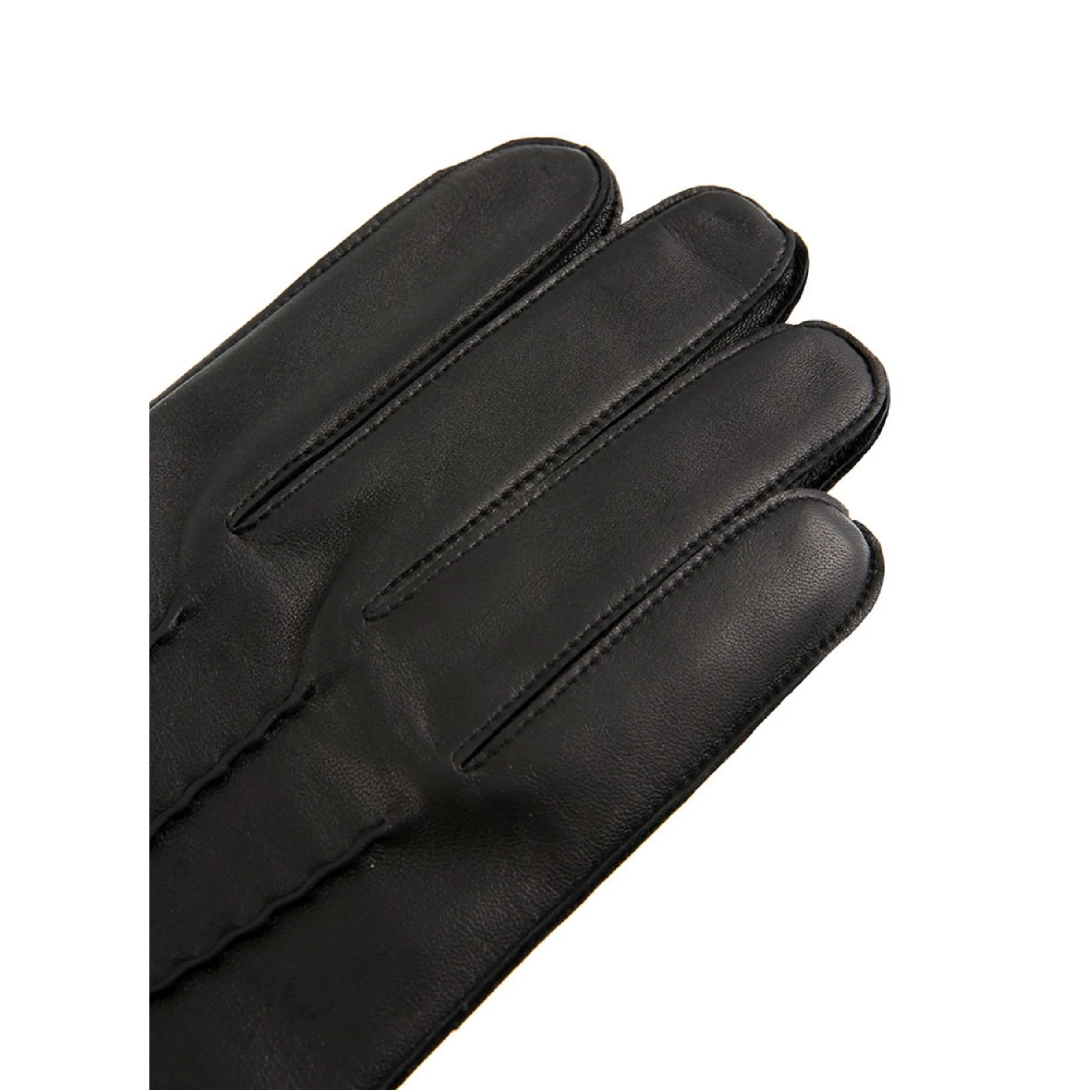 Dents Dilton Three-Point Lined Leather Gloves Black 5-1700