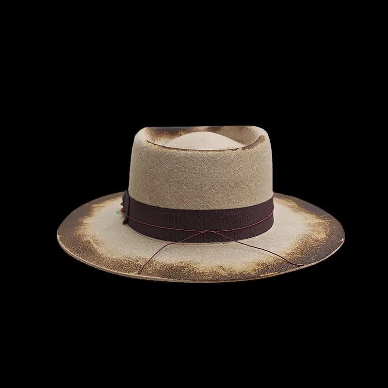 Distressed Fedora Khaki