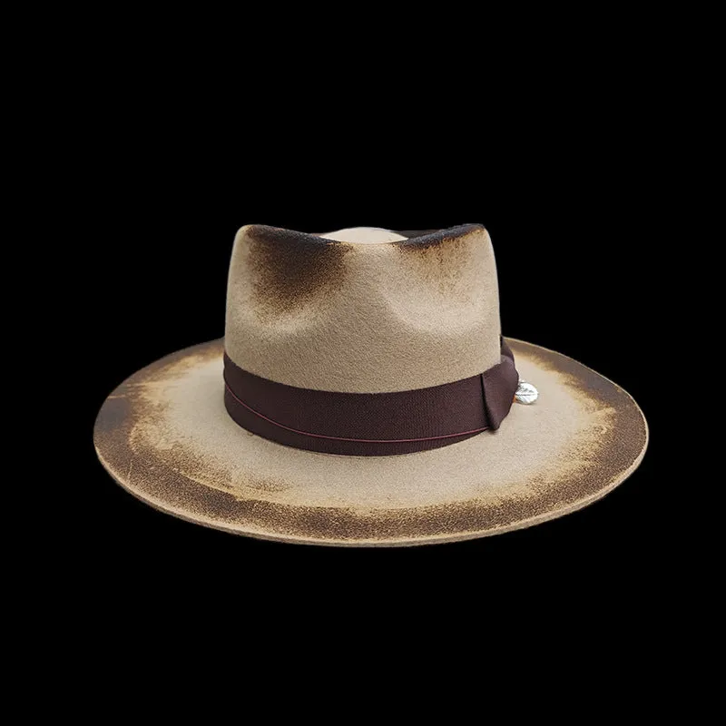 Distressed Fedora Khaki