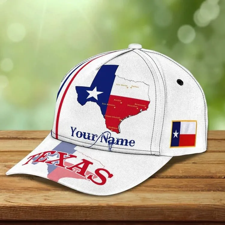 Eagle Texas Pride Personalized Name cap, Texas Eagle American Flag Hat for Husband