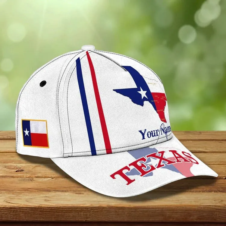 Eagle Texas Pride Personalized Name cap, Texas Eagle American Flag Hat for Husband