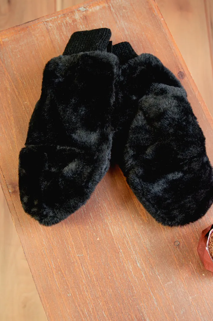 Faux Fur Mittens