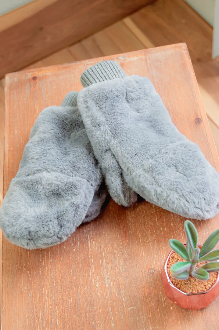 Faux Fur Mittens