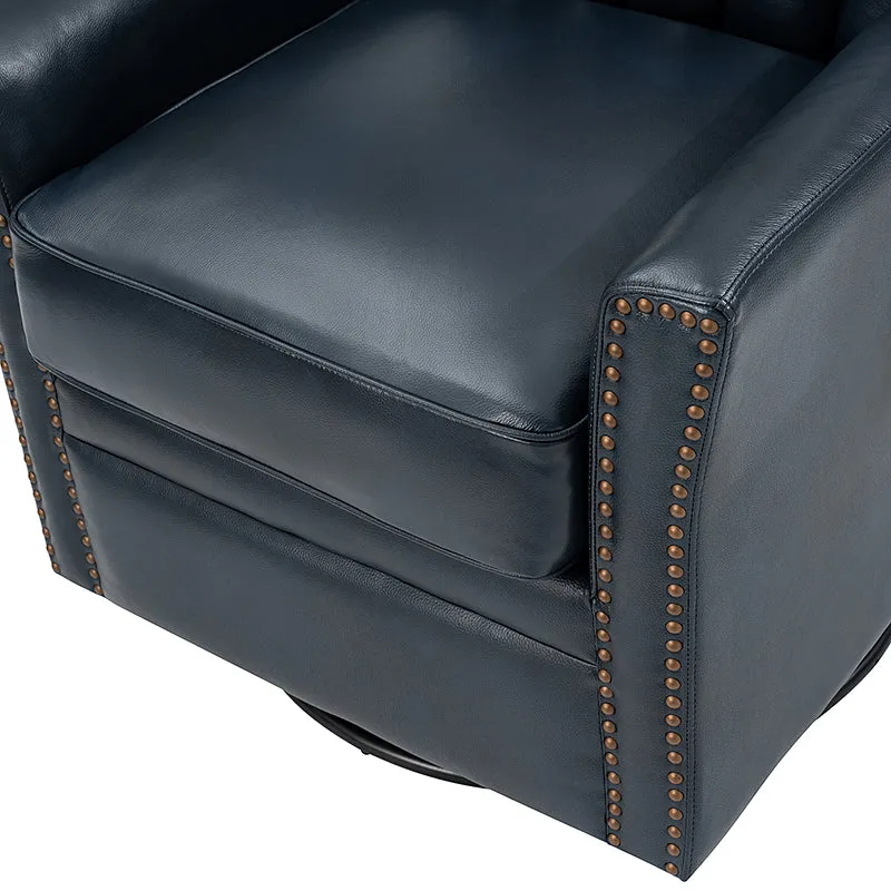 Flora Genuine Leather 360 Degree Refined Elegance Swivel Chair