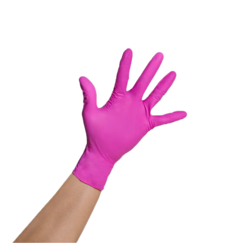 Framar Pink Paws Nitrile Gloves Large 100pc