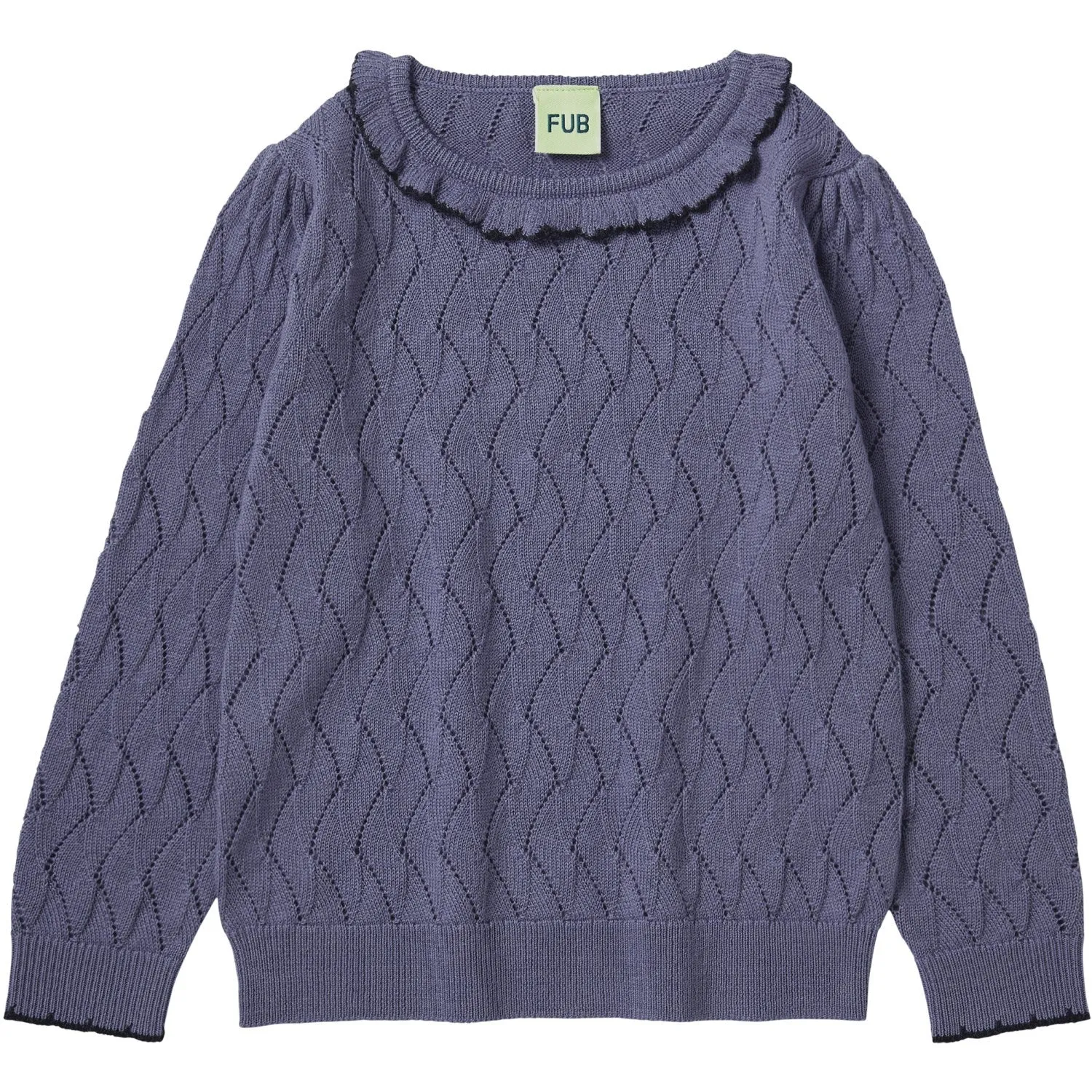 FUB Dusty Violet Pointelle Tee L/S