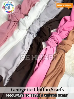 Georgette Chiffon Hijabs & Scarves Deal 1 ( Pack of 6 )