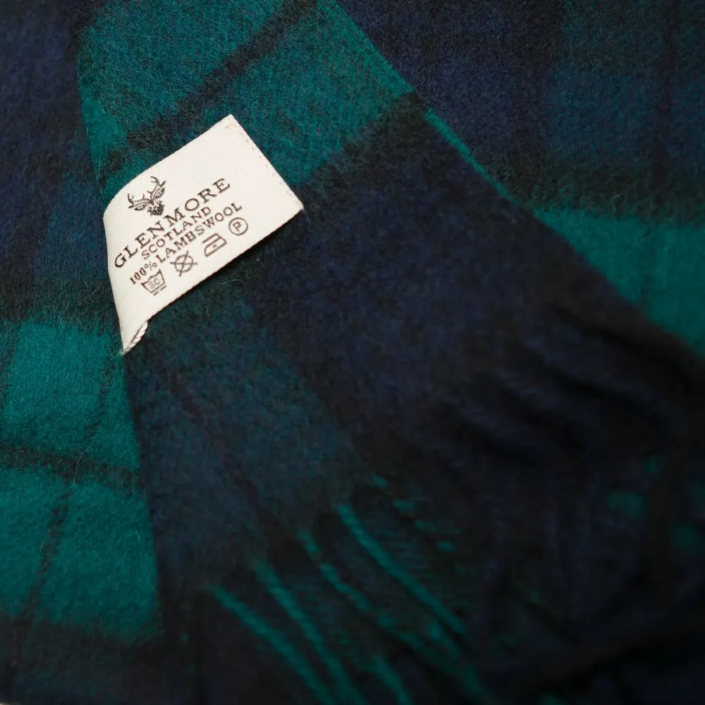 Glenmore 100% Lambswool Tartan Scarf - Black Watch