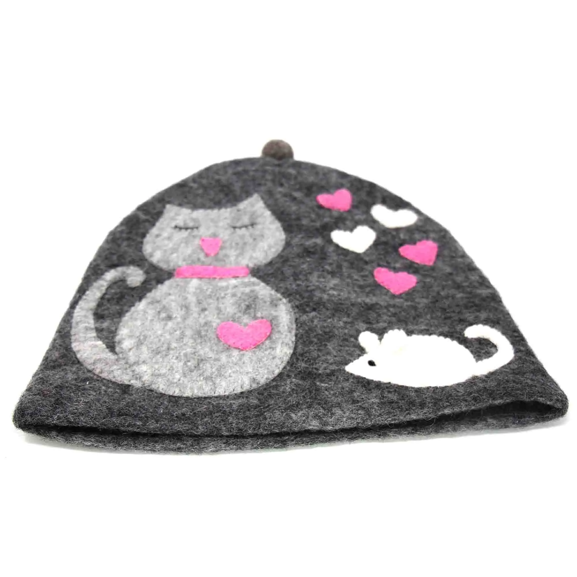 Hand Crafted Felt: Cat Tea Cozy