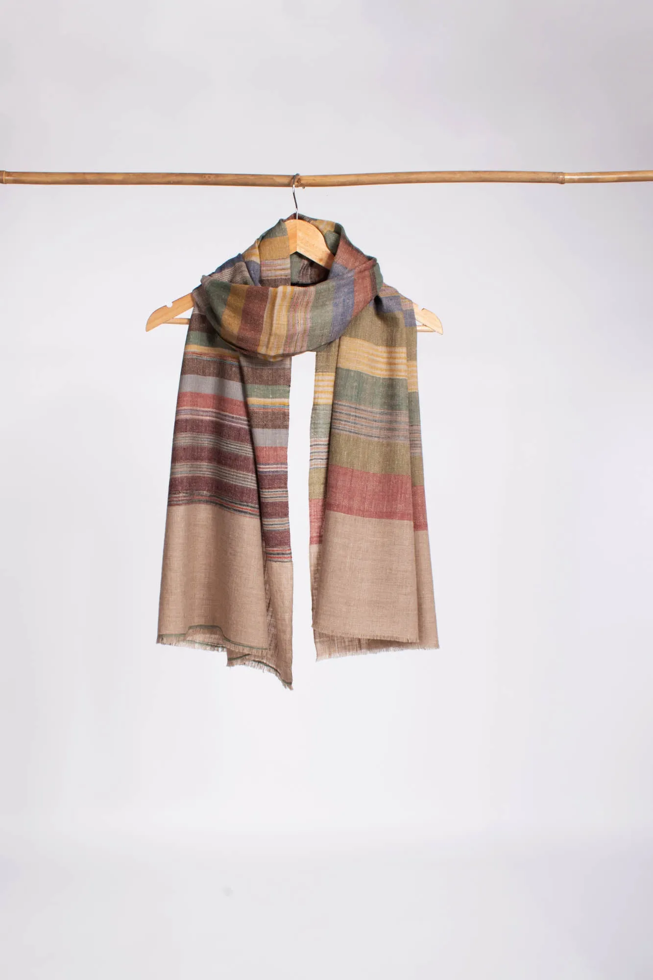 Handcrafted Pure Cashmere Wrap in Multi Colors - WINCHELSEA