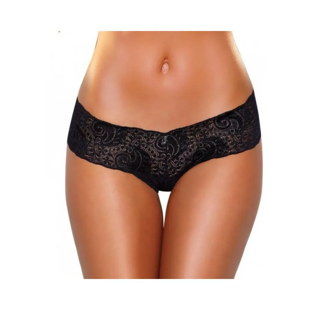 Hustler Vibrating Panties with Bullet Black M/L