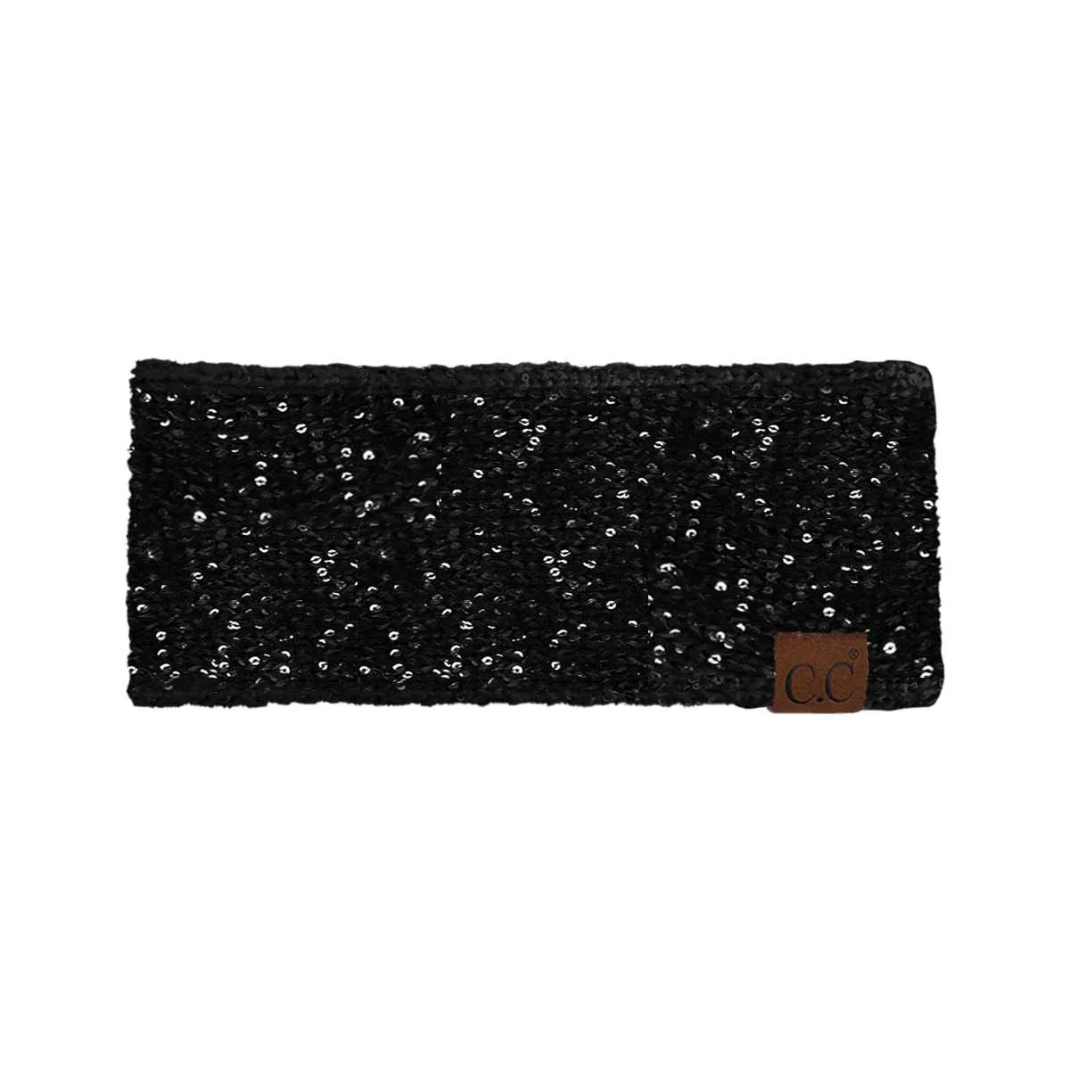 HWE0034 Michelle Fuzzy Lined Sequin Head Wrap