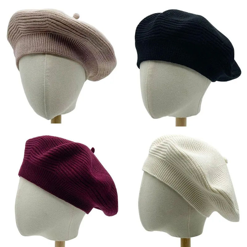 Jazzy Outdoor Travel Winter Fashion Knitted Beret Hats