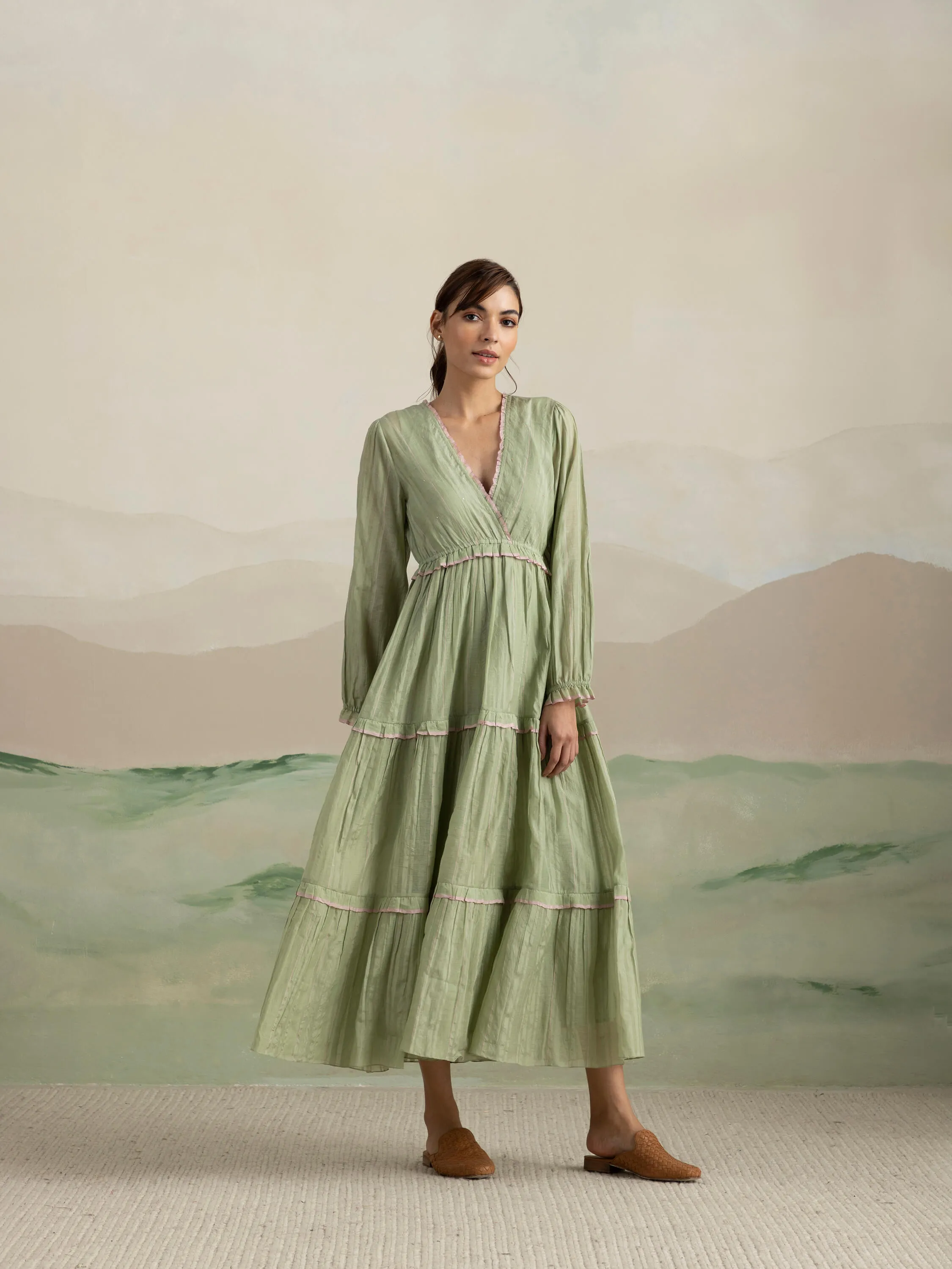 Kiwi Wrap Maxi Dress