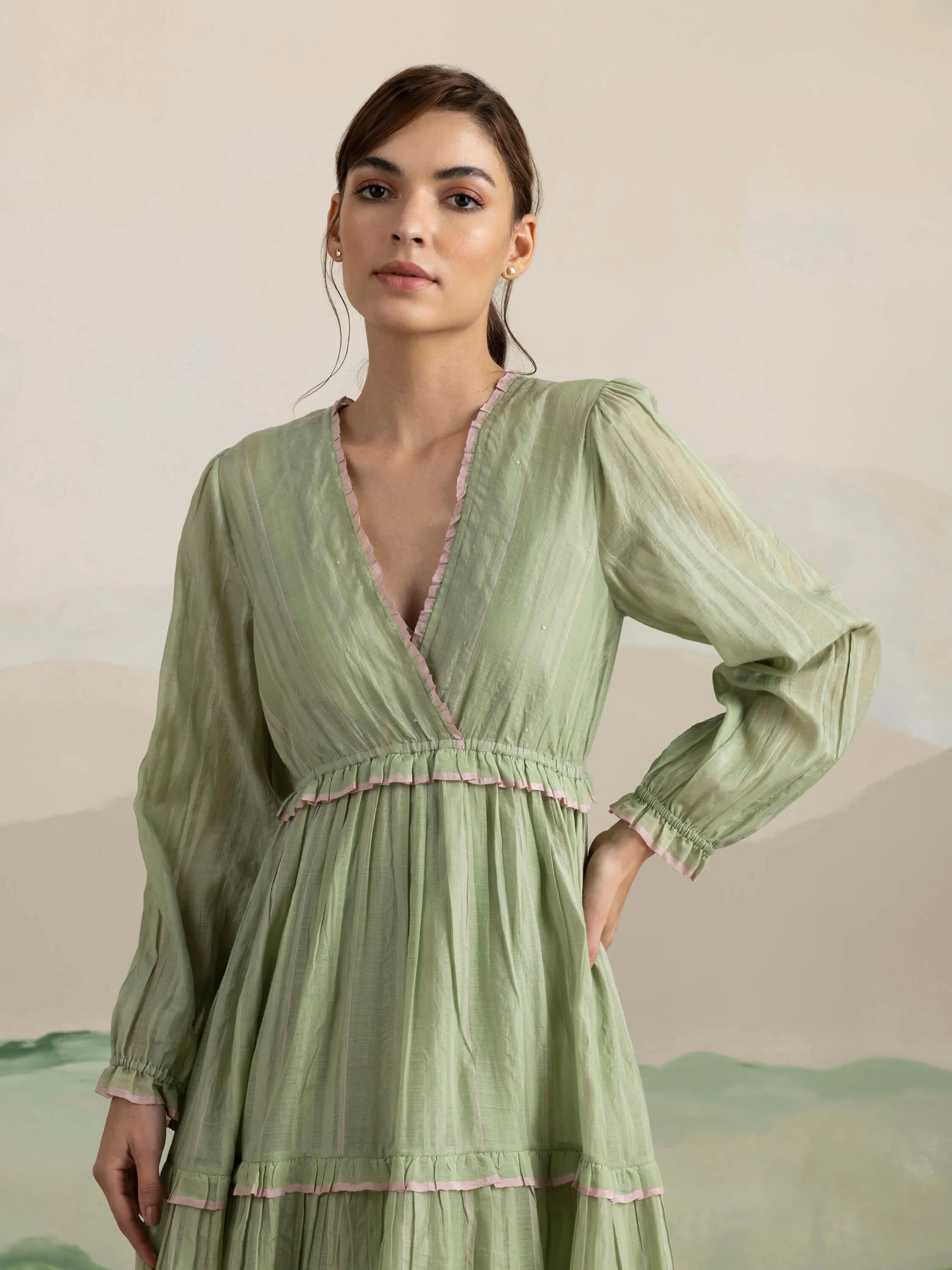 Kiwi Wrap Maxi Dress