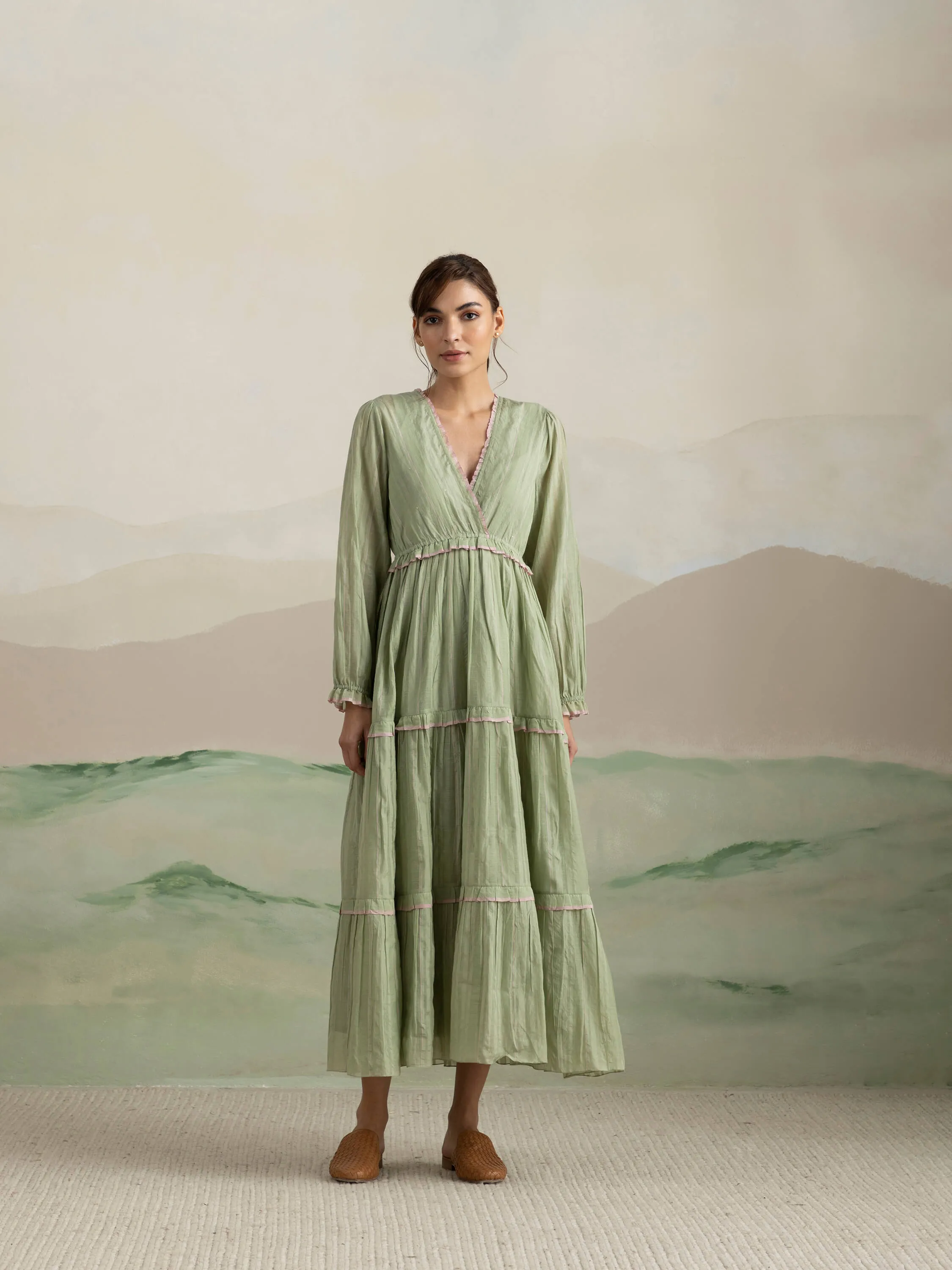 Kiwi Wrap Maxi Dress