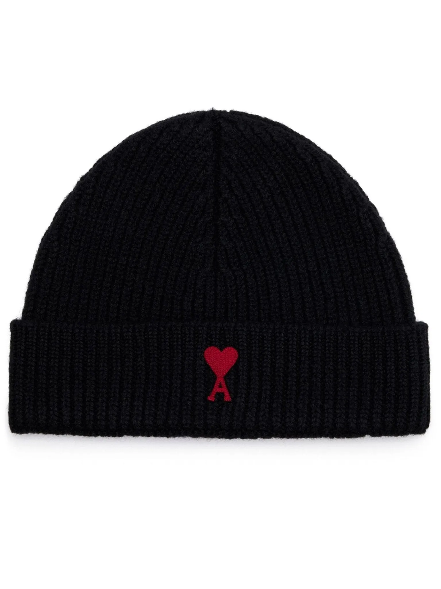 logo-embroidered ribbed-knit beanie