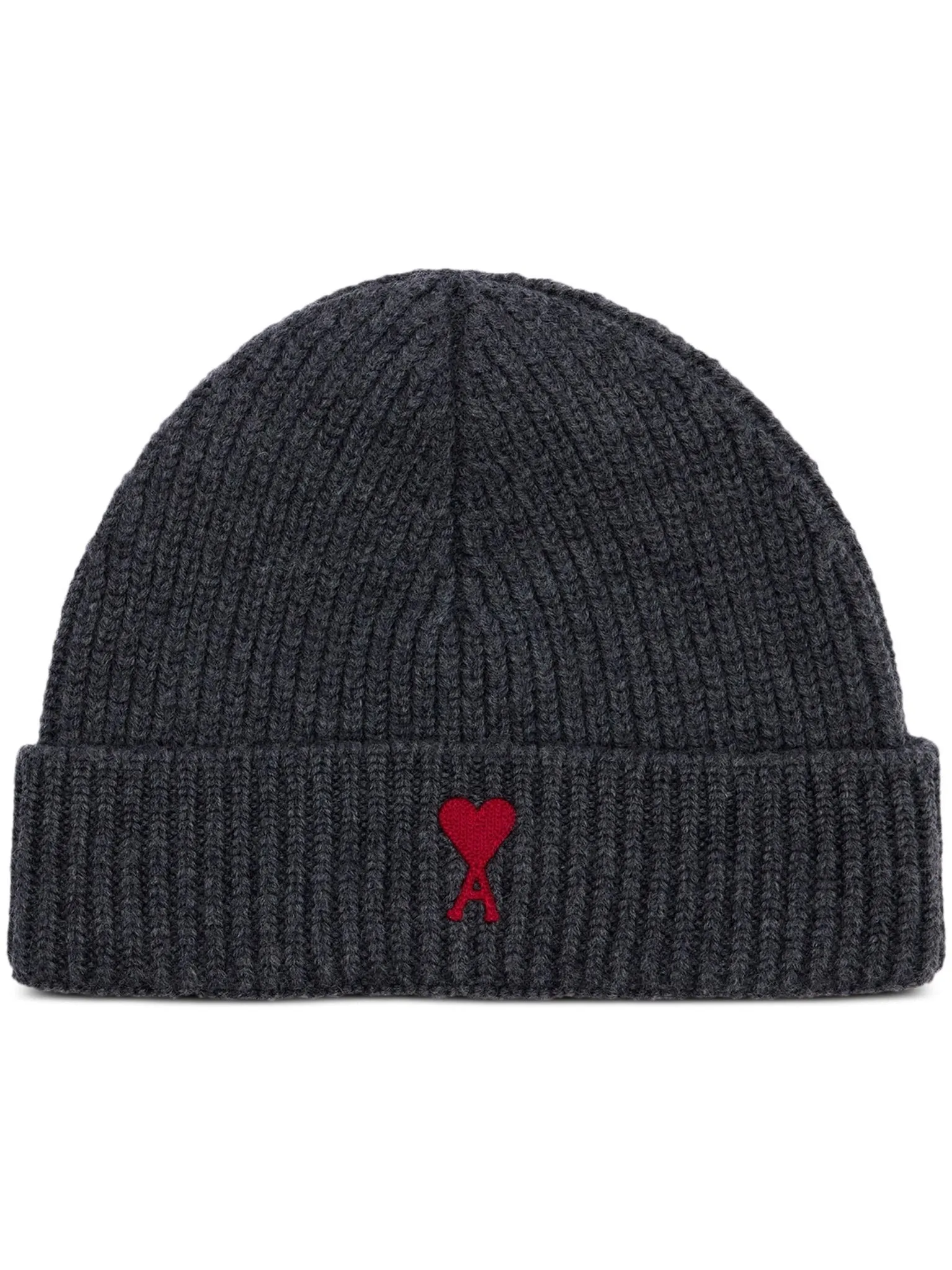 logo-embroidered ribbed-knit beanie