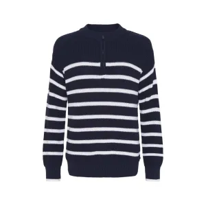 Louise Half Zip - SR Navy/Pearl