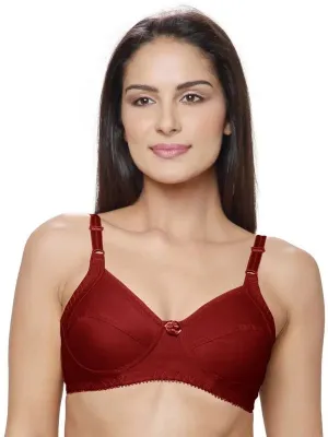 Lovable Women Full Coverage Maroon Cotton Bra