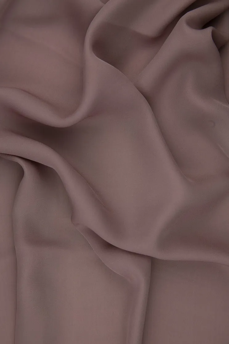 Mauve Taupe Silk Double Georgette Fabric