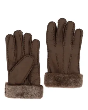 Mens Brown Sheepskin Gloves