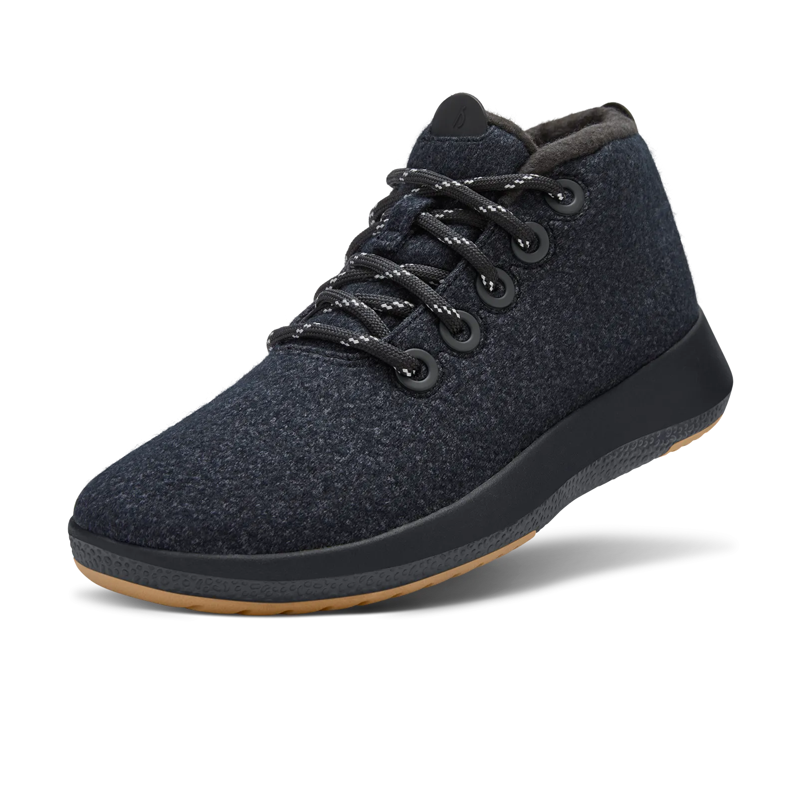 Men's Wool Runner-up Mizzles - Natural Black (Rugged Khaki Sole)