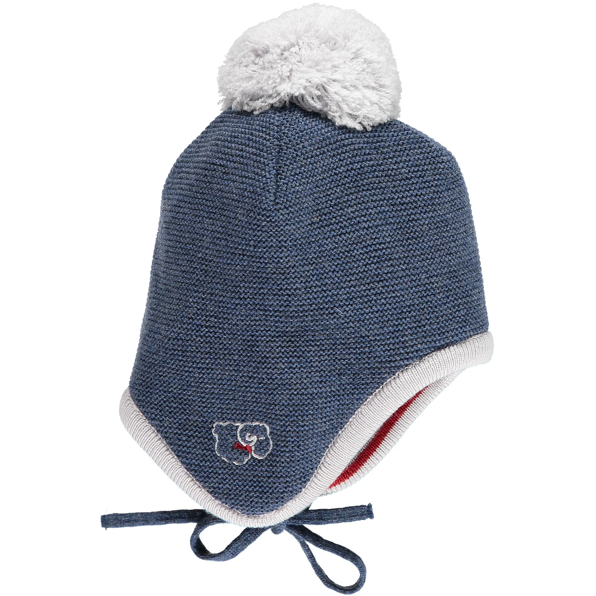 Merino Baby Pom Pom Hat - Denim