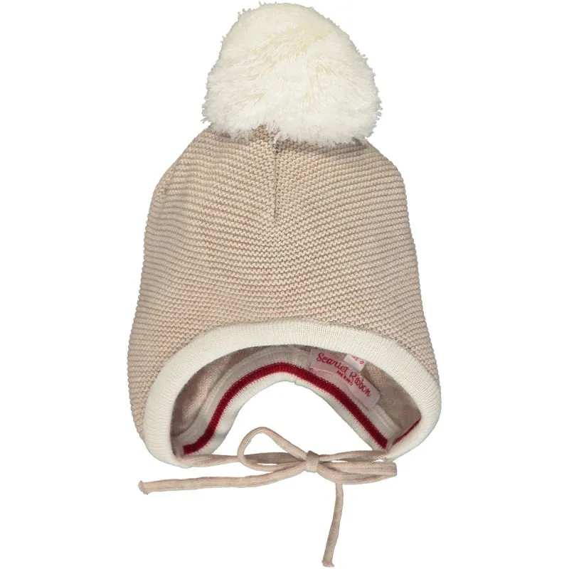 Merino Baby Pom Pom Hat - Oatmeal