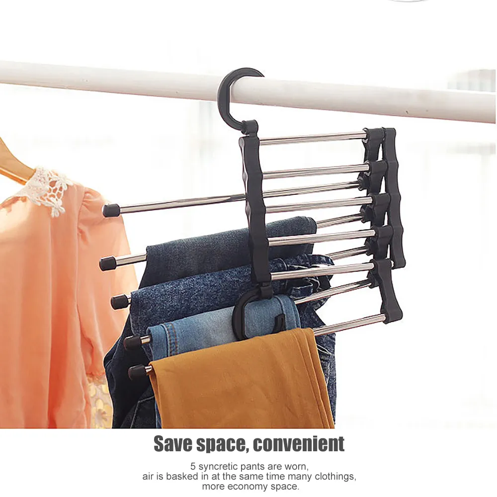 Multifunctional Practical Folding Closet Trouser Organizer Clothes Hanger