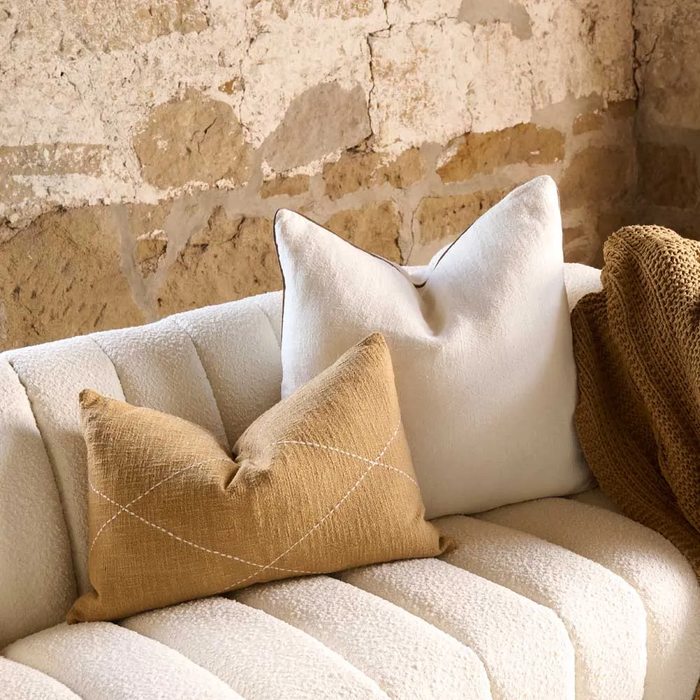 Muse Linen Cushion - Off White