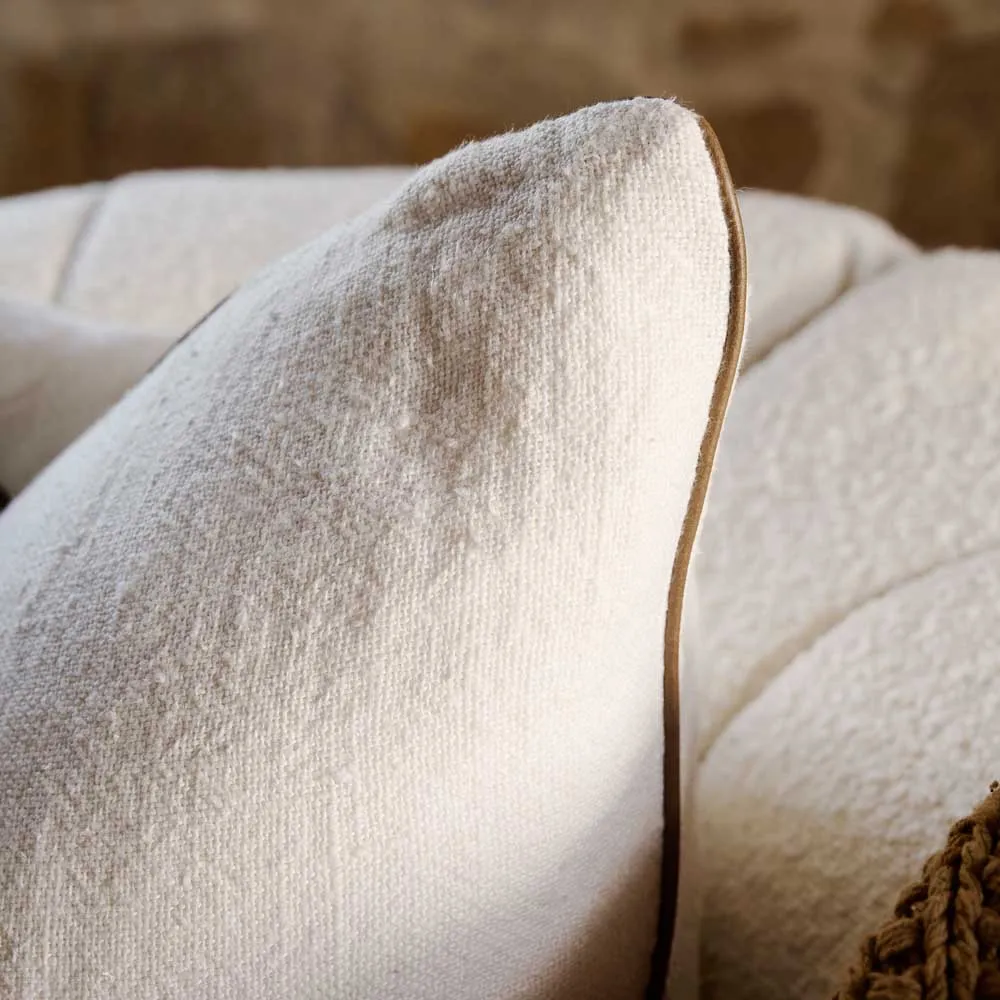 Muse Linen Cushion - Off White