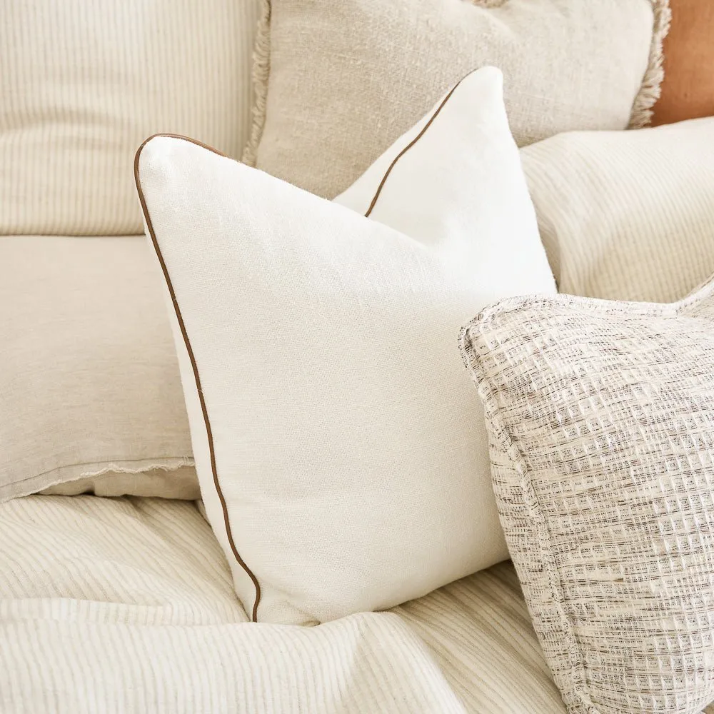 Muse Linen Cushion - Off White