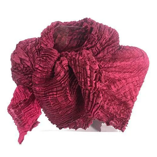 Nellie Rose Silk Scarf: Bomaki Square, Raspberry