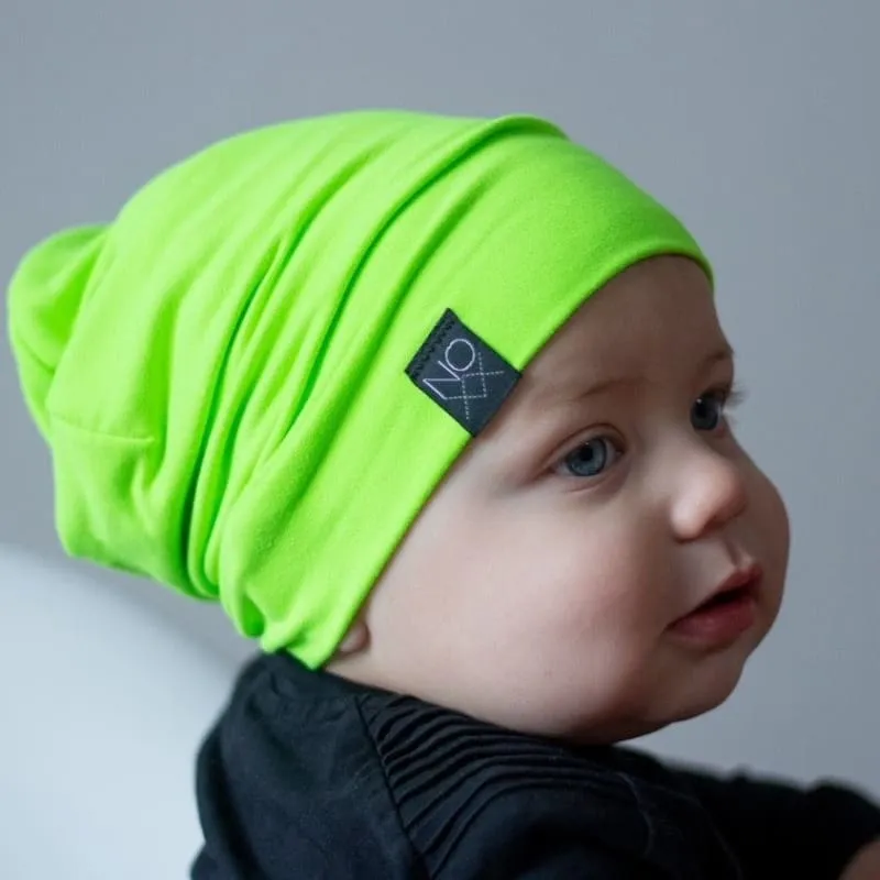 Neon Green | Jersey Knit Beanie