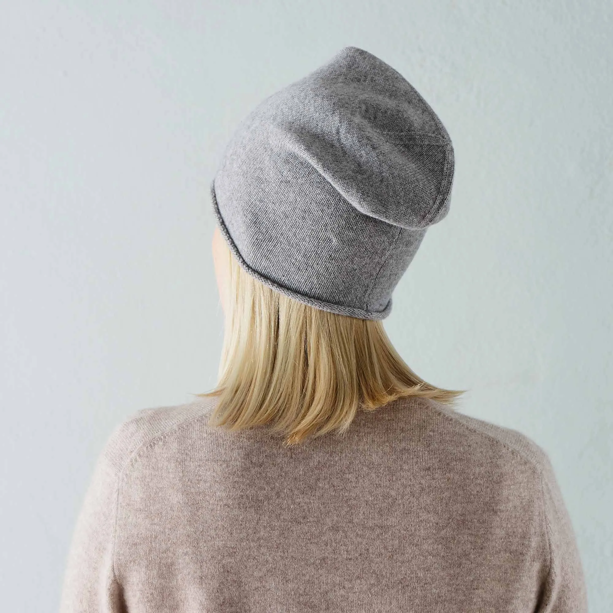 Nora Cashmere Hat [Light grey]