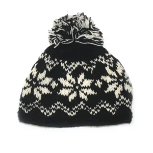 nordic snowflake winter wool hat