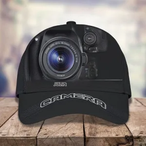 Personalized Camera 3D Cap for Women Love taking picture, Camera Hat for Girlfriend