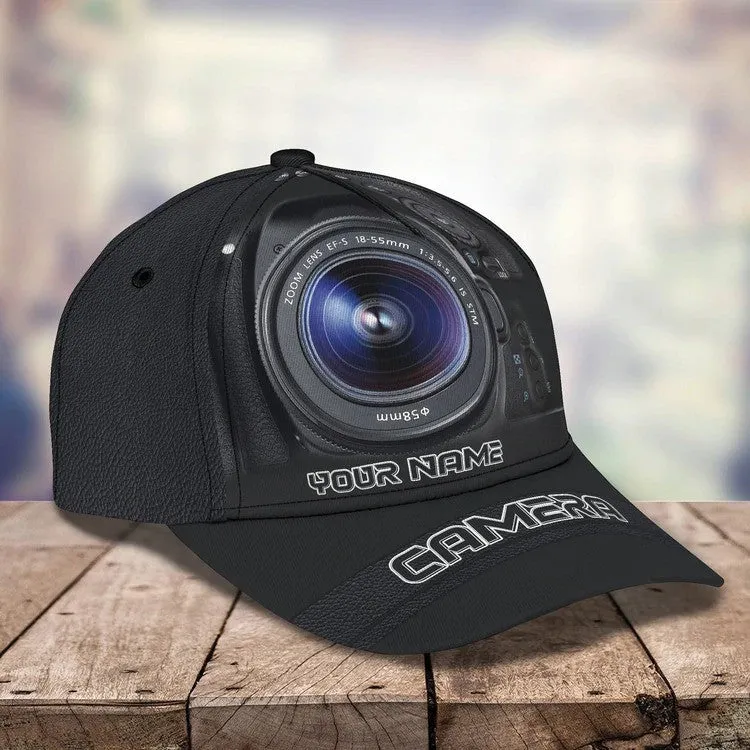 Personalized Camera 3D Cap for Women Love taking picture, Camera Hat for Girlfriend