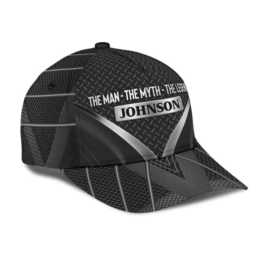 Personalized Father's Day Cap, Dad The man, The Myth, The Legend 3D Baseball Cap for Dad