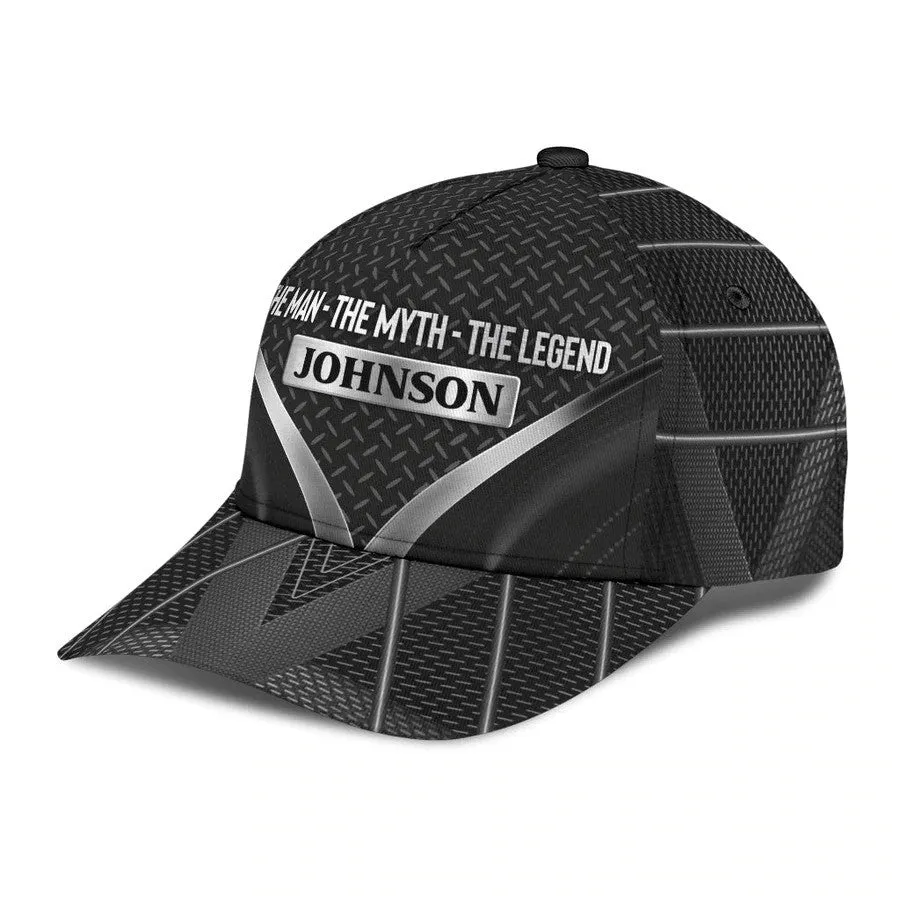 Personalized Father's Day Cap, Dad The man, The Myth, The Legend 3D Baseball Cap for Dad