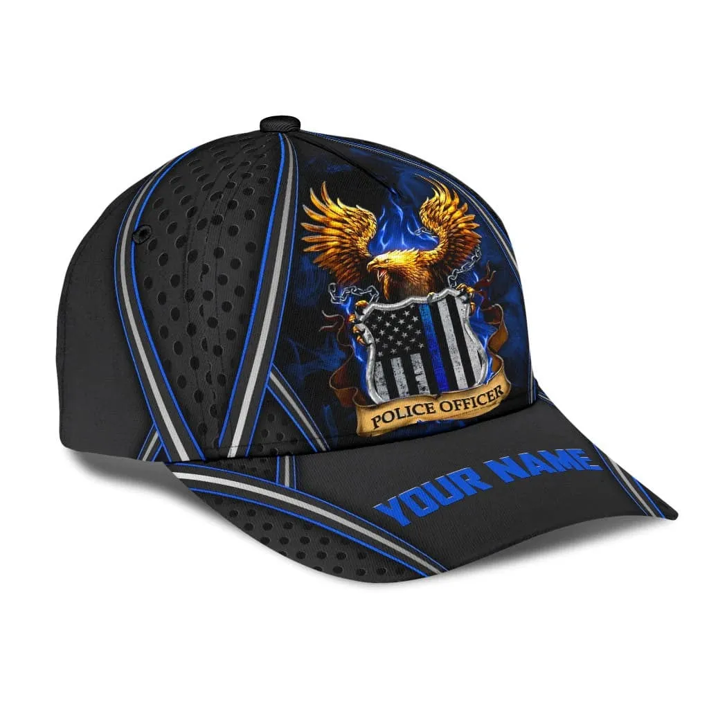 Personalized Police Officer 3D Baseball Cap, Eagle Police Hat for Him